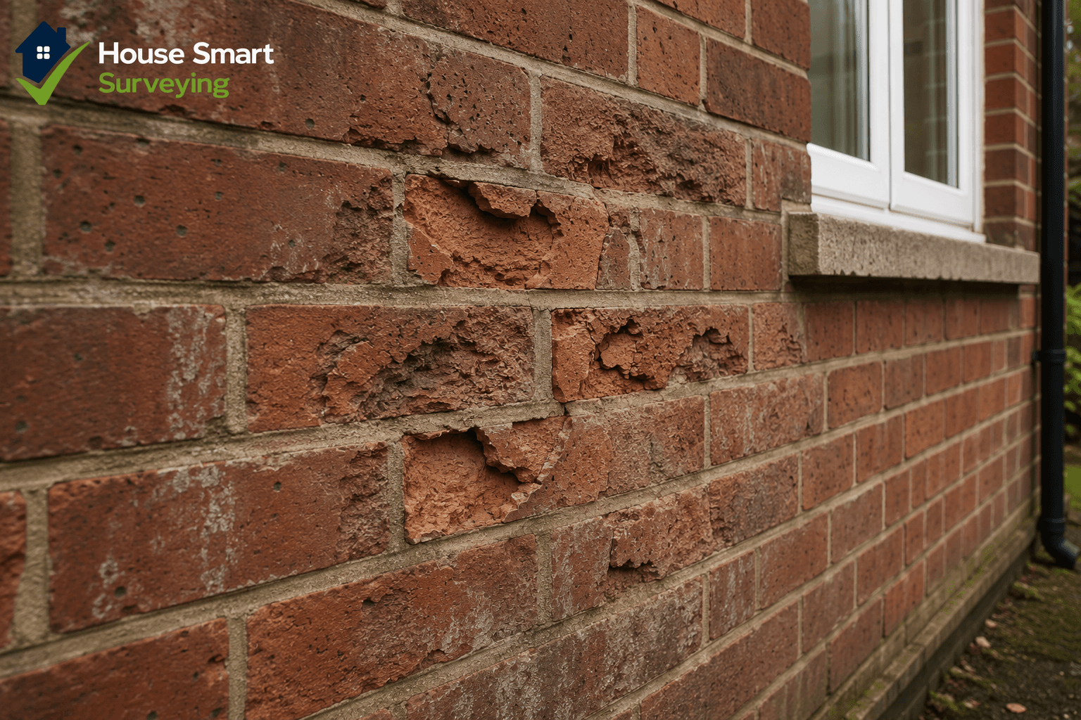 spalling brickwork on a UK property