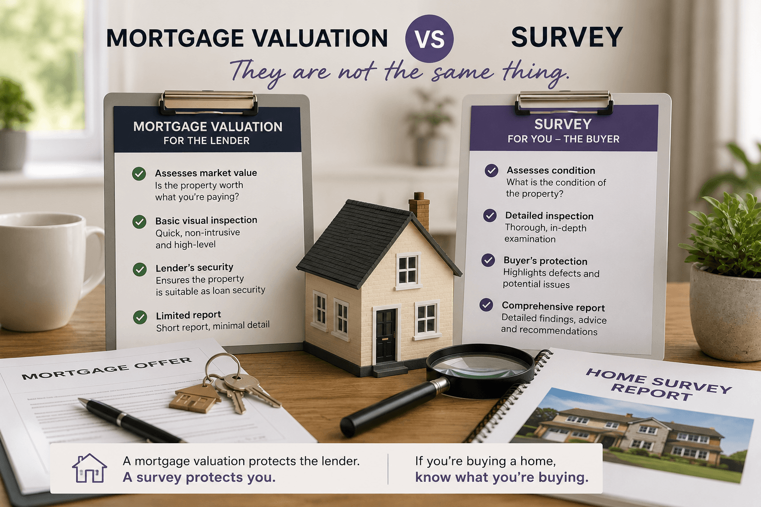 Mortgage valuation vs survey: they are not the same thing